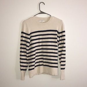 LOFT Fuzzy Stripe Sweater